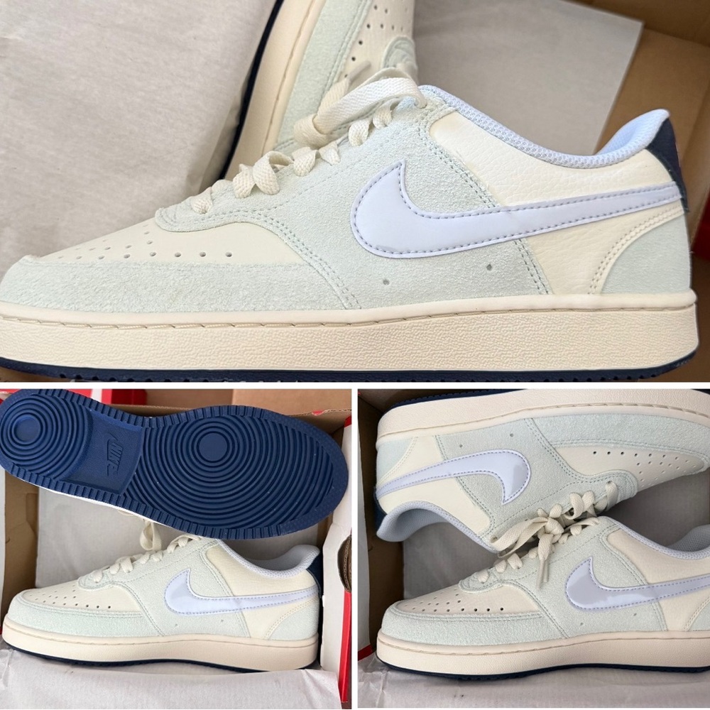 Nike Dunk woman’s Low-Top Sneaker - Cream & Light Blue